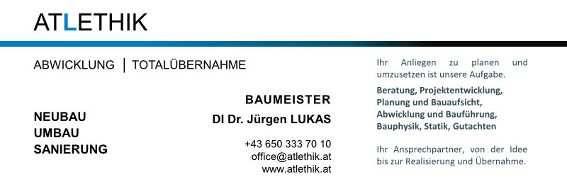 Atlethik - Baumeister DI Dr. Jürgen LUKAS